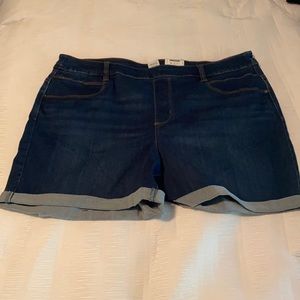 Dark wash jean shorts